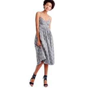 J. Crew Liberty Fabrics Blue Floral Strappy back Midi Dress Girly Prarie Fairyco